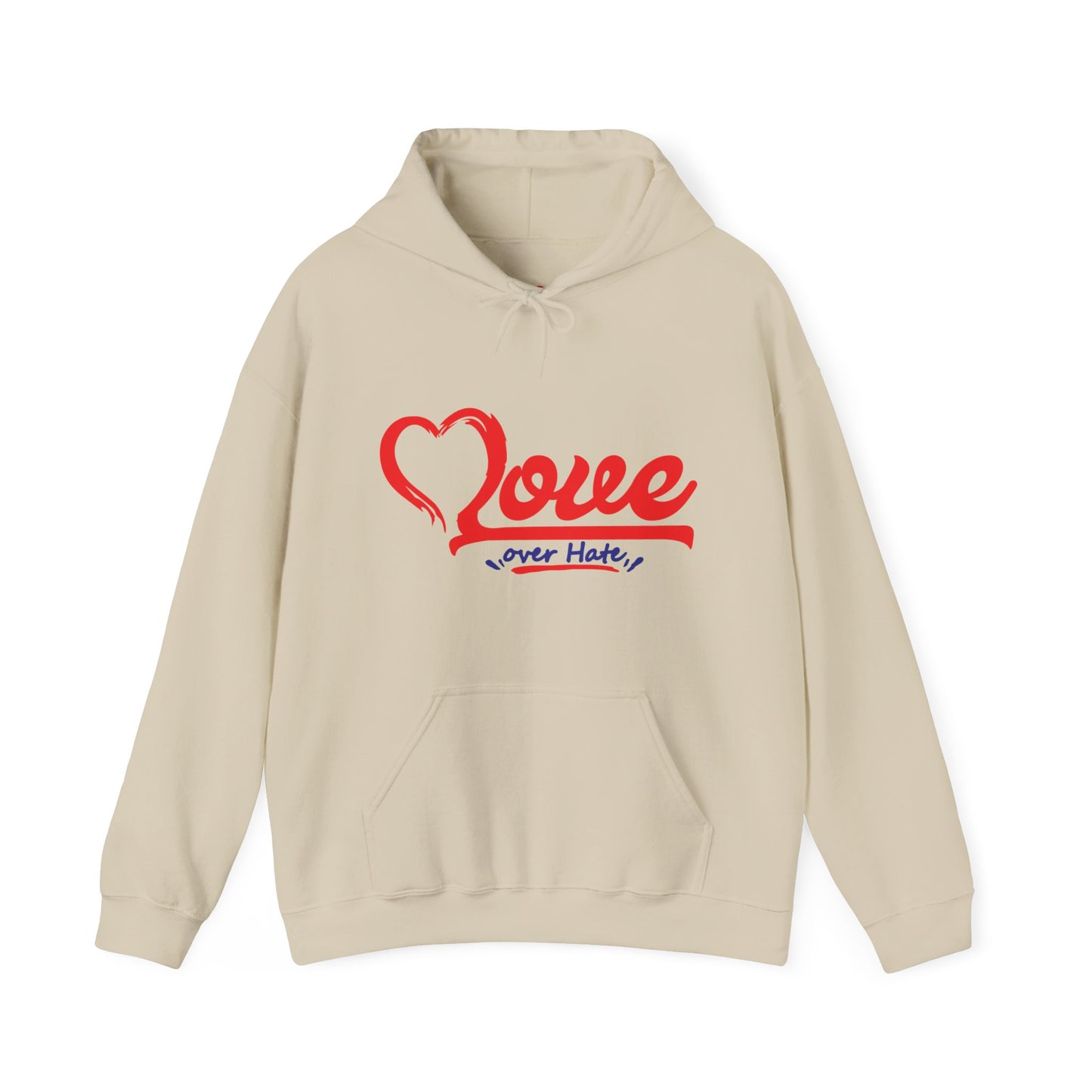 Love Over Hate Hoodie - Unisex Heavy Blend™ Sweatshirt for Comfort & Style