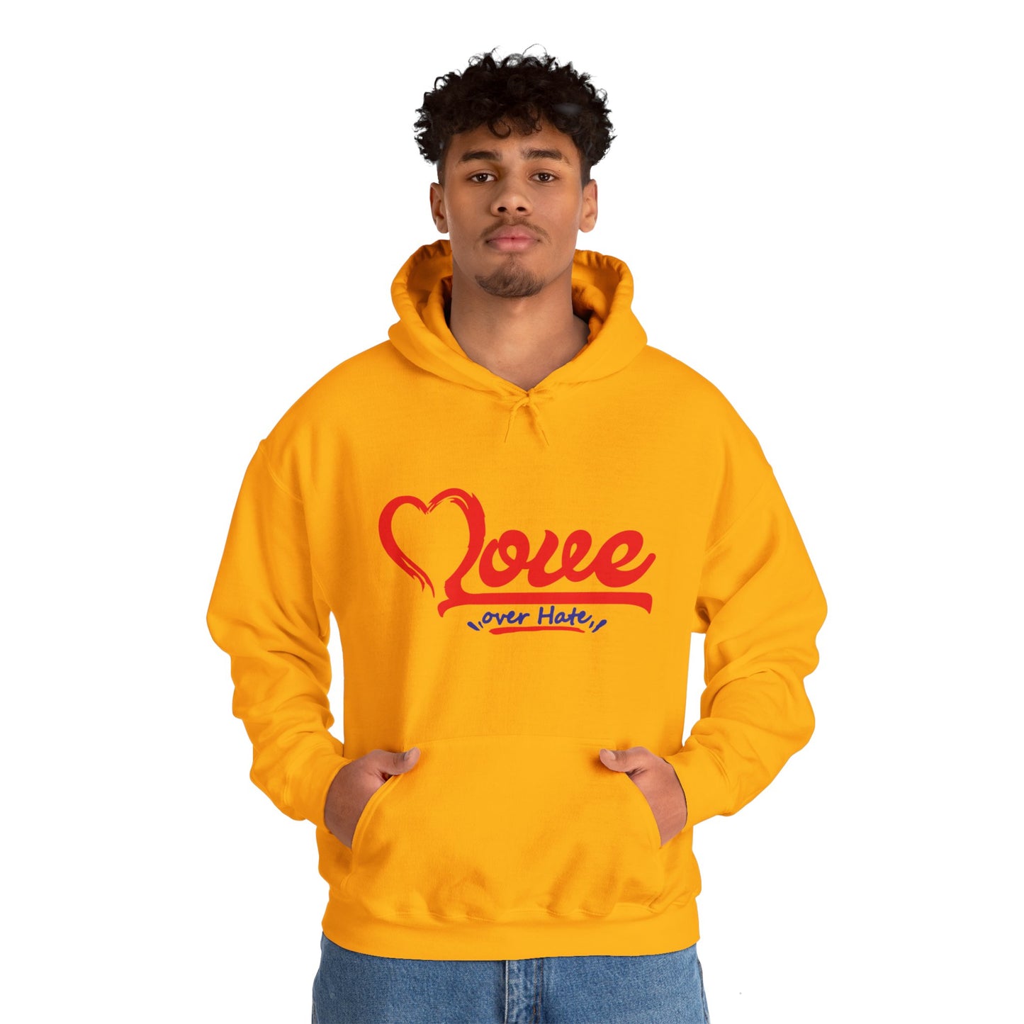 Love Over Hate Hoodie - Unisex Heavy Blend™ Sweatshirt for Comfort & Style