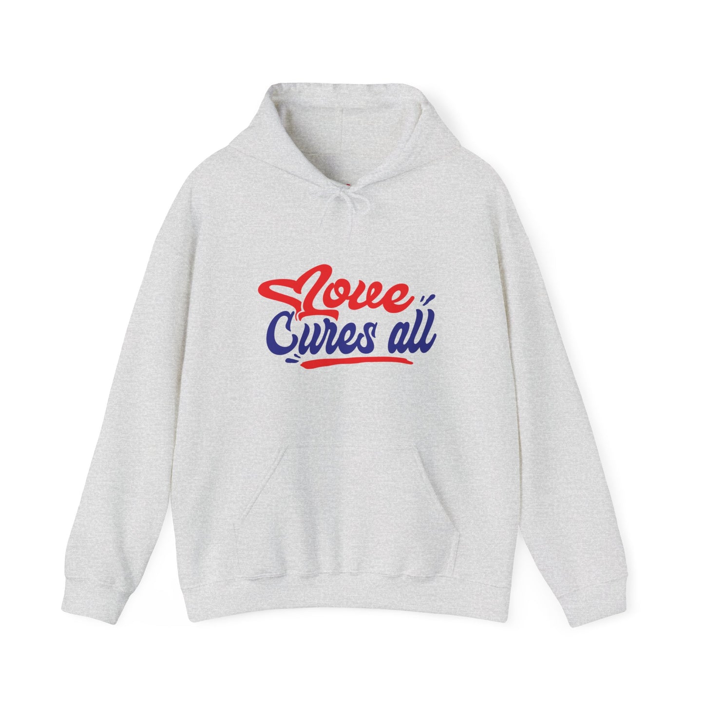 Love Cures All Unisex Hooded Sweatshirt - Cozy Comfort for Supportive Souls