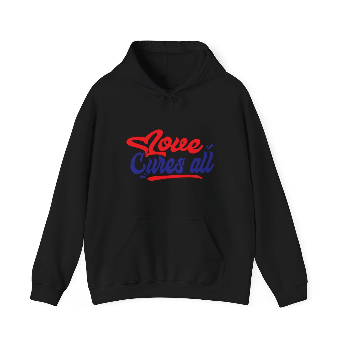 Love Cures All Unisex Hooded Sweatshirt - Cozy Comfort for Supportive Souls