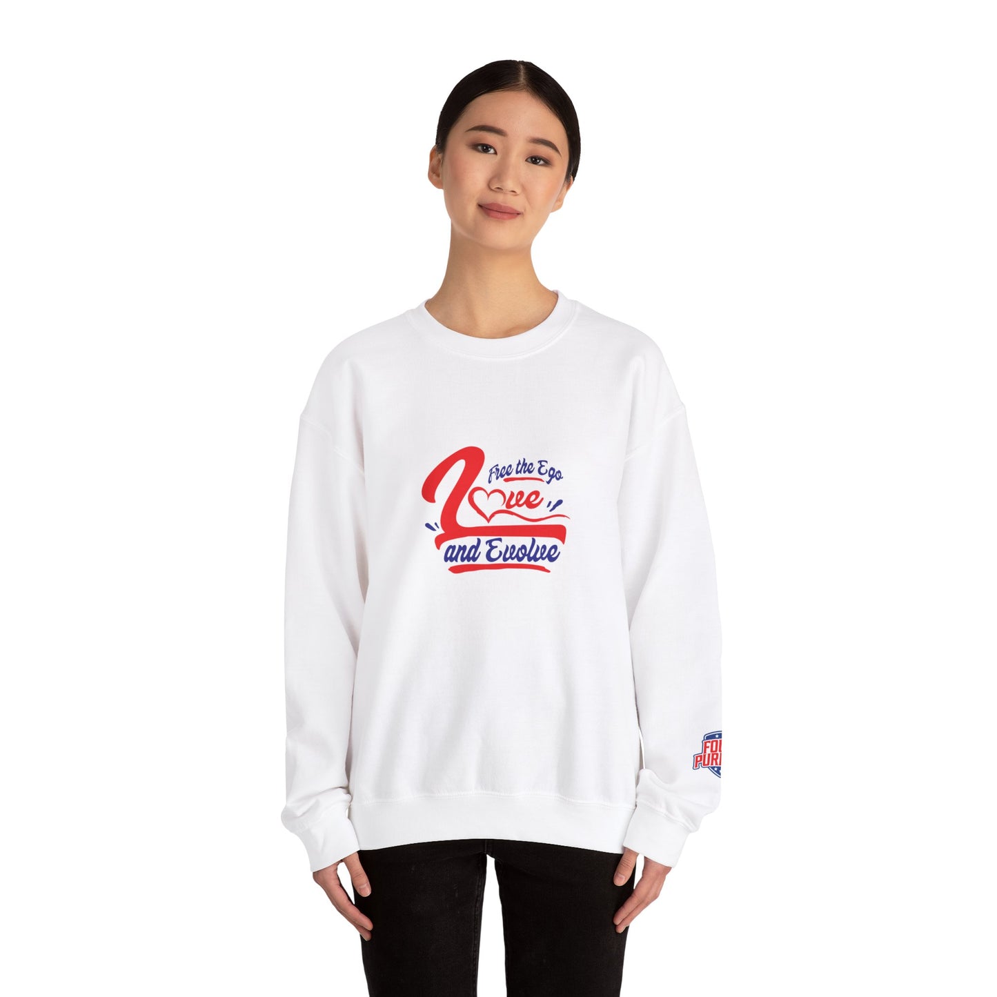 Free The Ego and Let Love Evolve Unisex Crewneck Sweatshirt - Cozy Affirmation Apparel