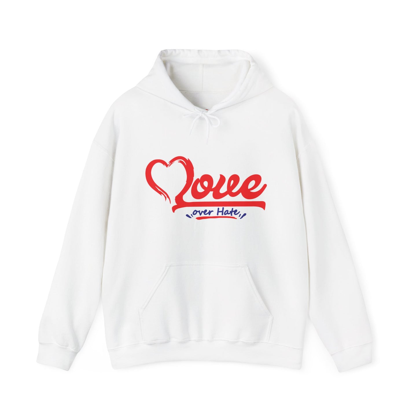 Love Over Hate Hoodie - Unisex Heavy Blend™ Sweatshirt for Comfort & Style