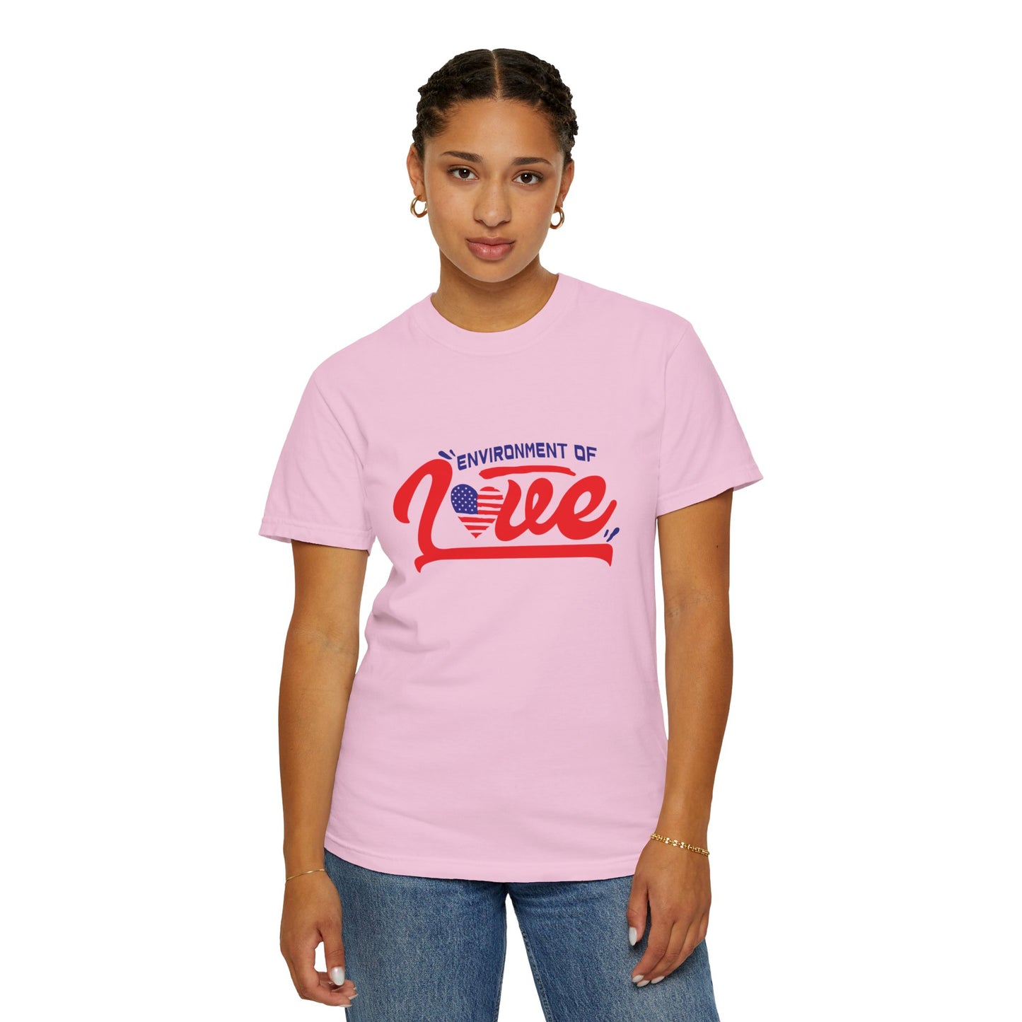 Unisex Garment-Dyed T-shirt - 'Environment of Love' - Comfortable and Stylish for All Occasions