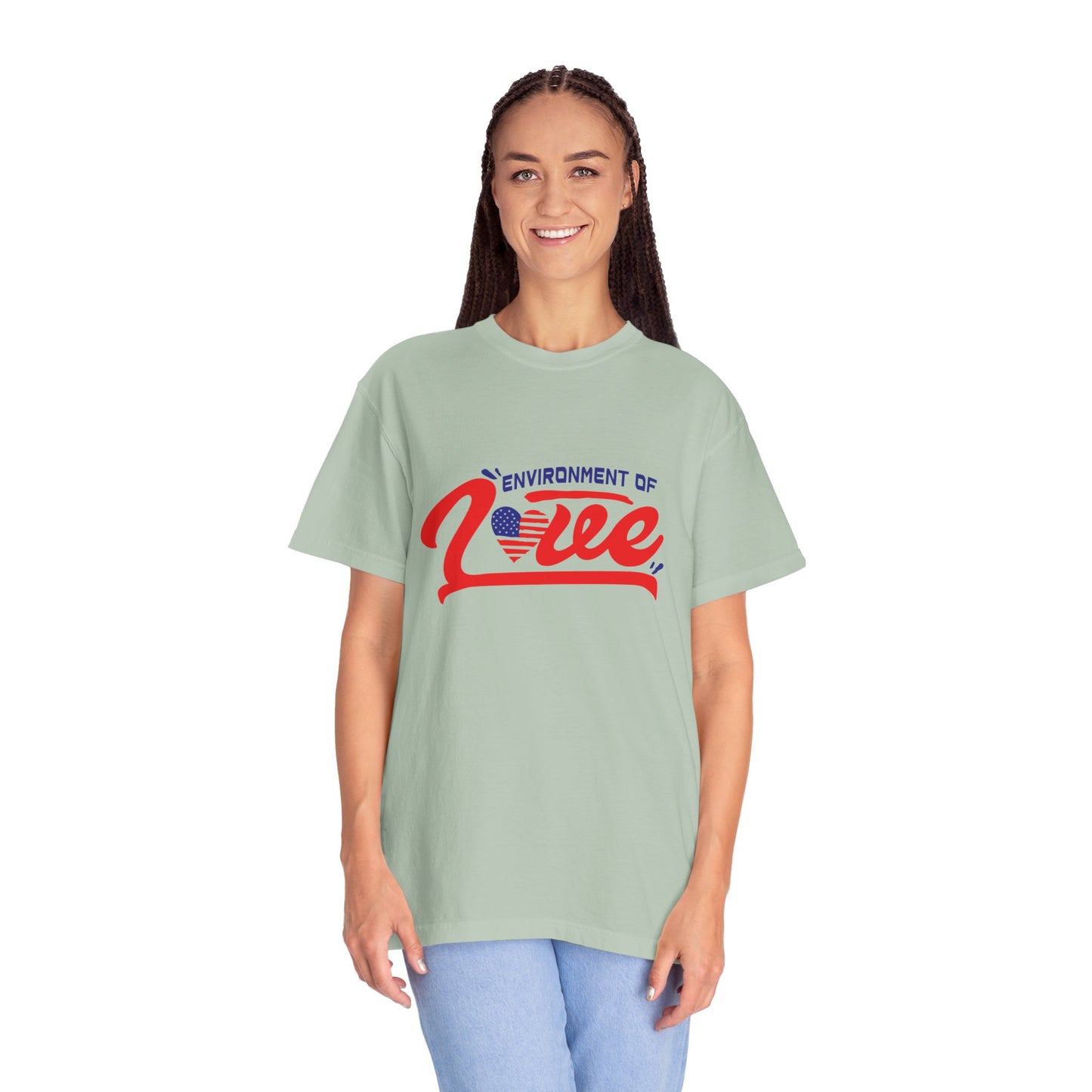 Unisex Garment-Dyed T-shirt - 'Environment of Love' - Comfortable and Stylish for All Occasions