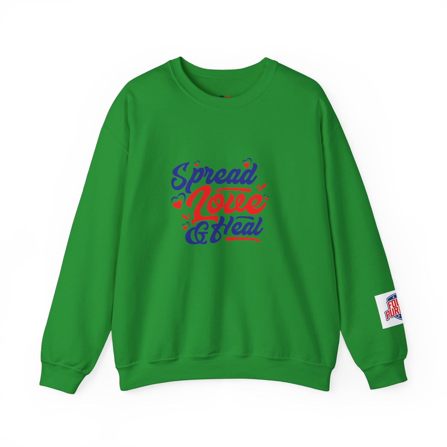 Spread Love And Heal Unisex Crewneck Sweatshirt - Cozy Affirmation Apparel