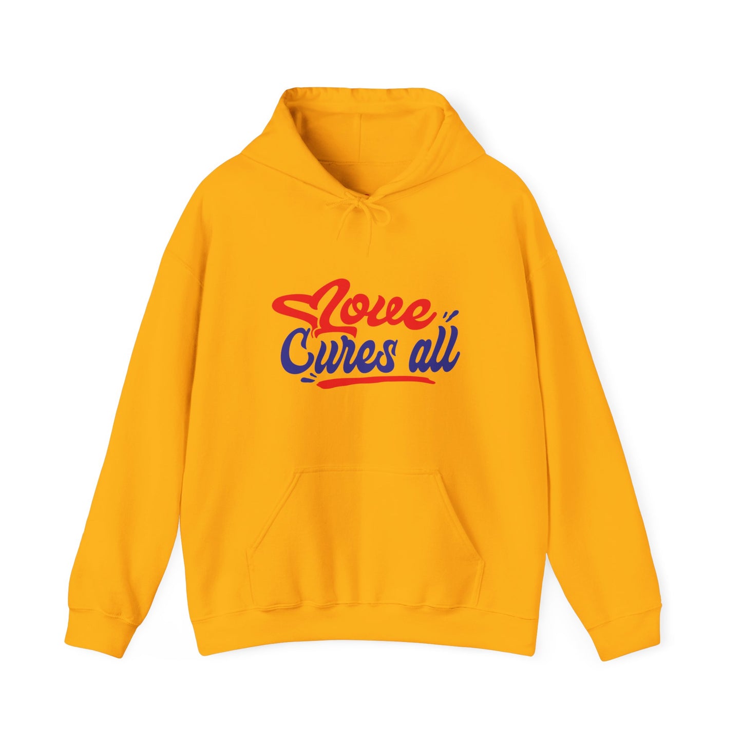 Love Cures All Unisex Hooded Sweatshirt - Cozy Comfort for Supportive Souls