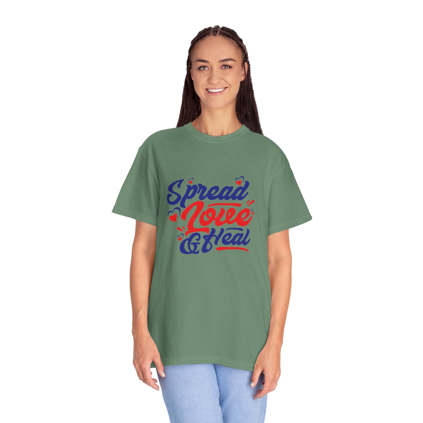 Spread Love & Heal Unisex Garment-Dyed T-Shirt