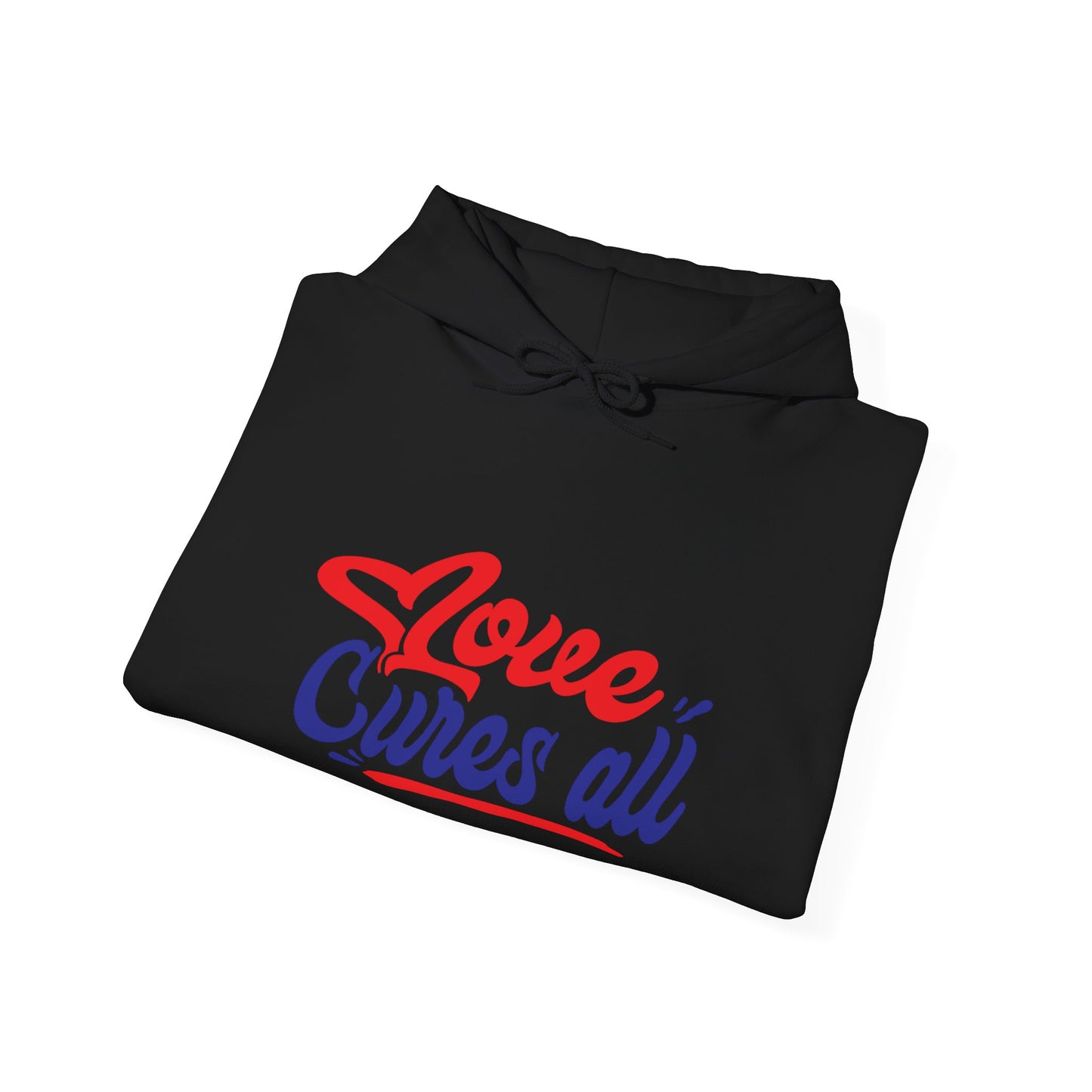 Love Cures All Unisex Hooded Sweatshirt - Cozy Comfort for Supportive Souls