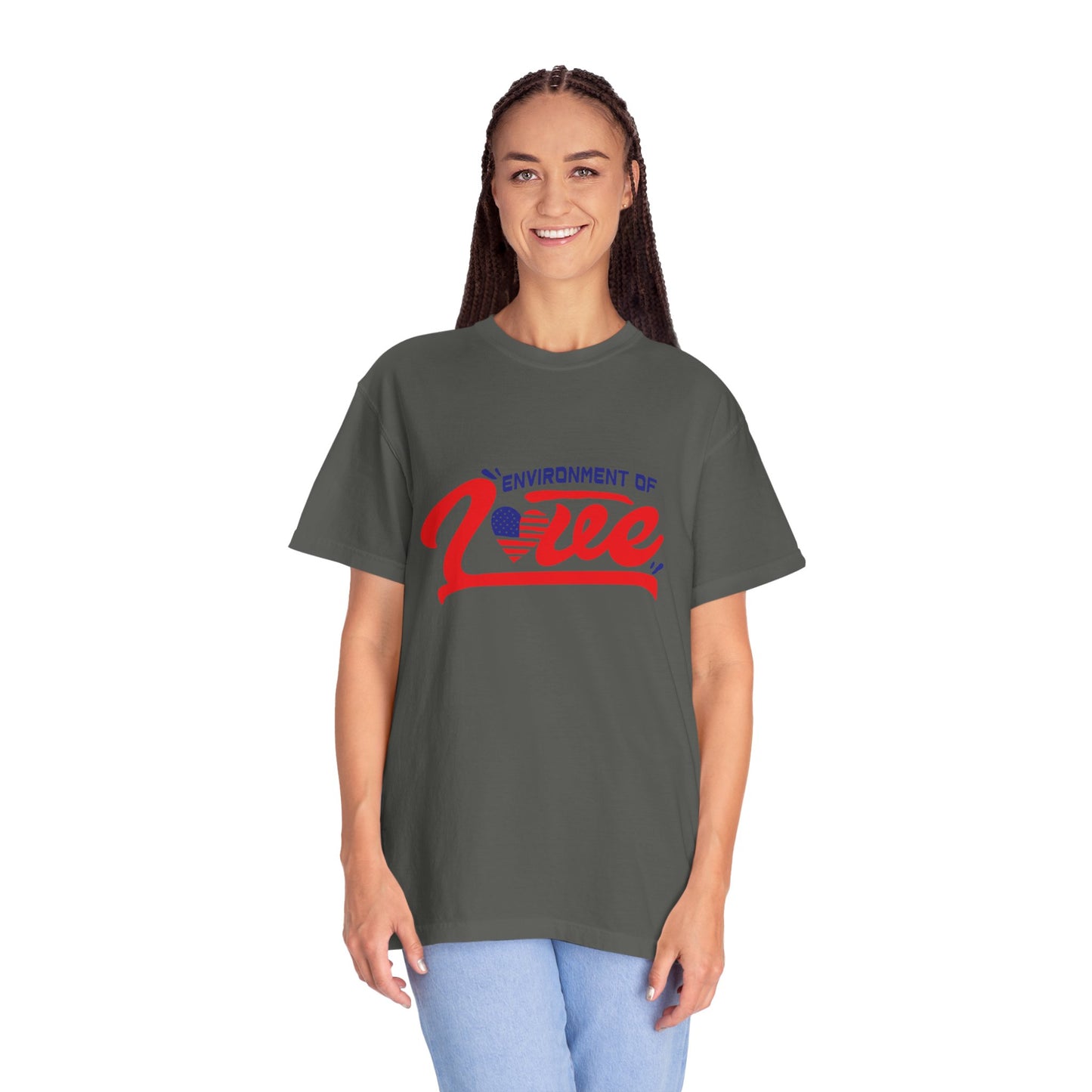 Unisex Garment-Dyed T-shirt - 'Environment of Love' - Comfortable and Stylish for All Occasions