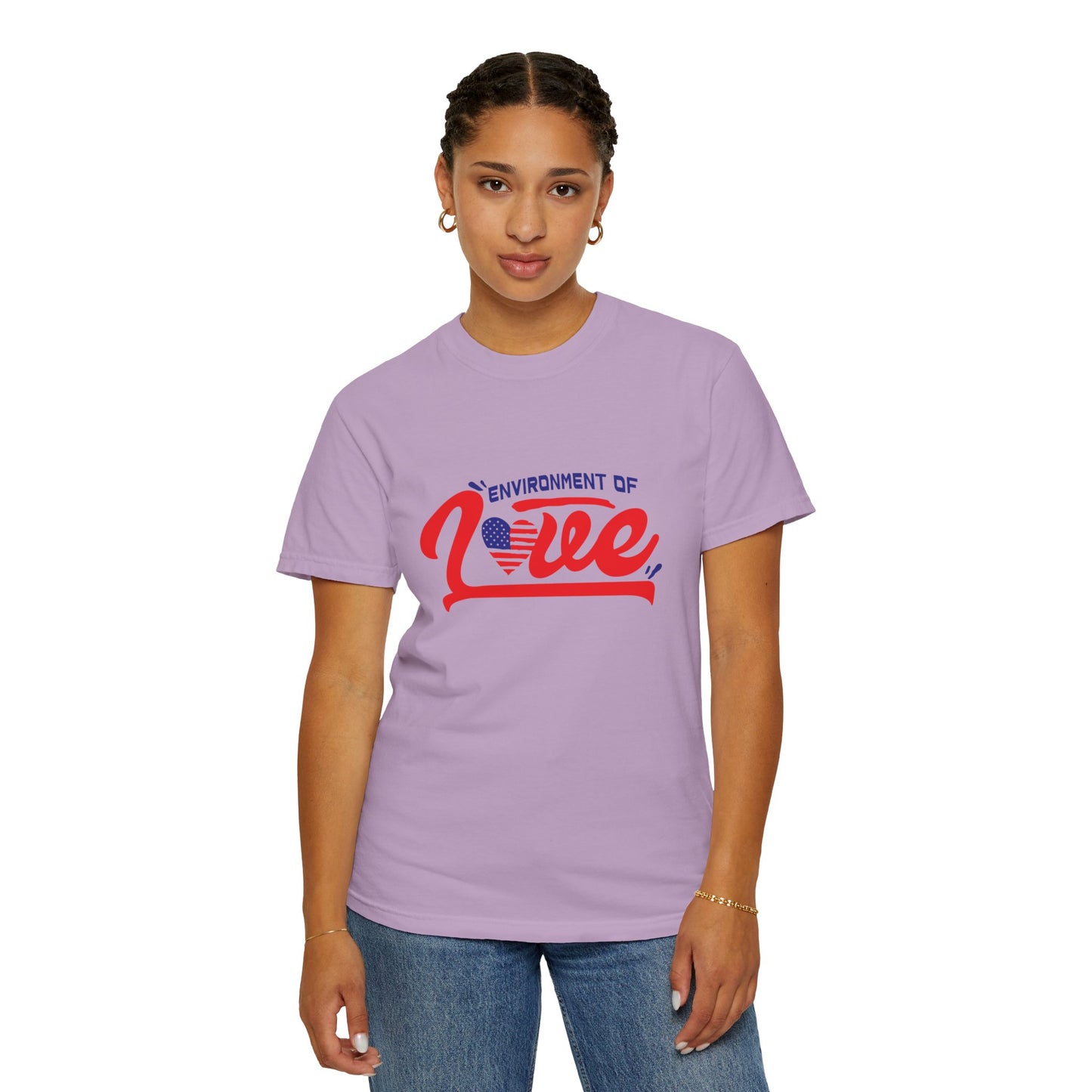 Unisex Garment-Dyed T-shirt - 'Environment of Love' - Comfortable and Stylish for All Occasions