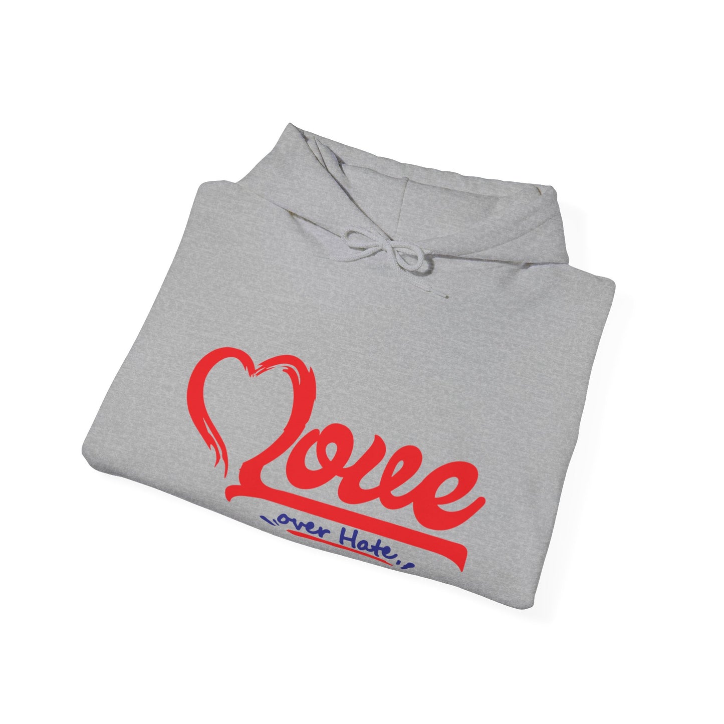 Love Over Hate Hoodie - Unisex Heavy Blend™ Sweatshirt for Comfort & Style