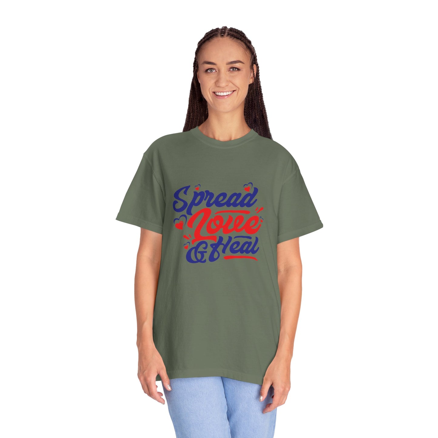 Spread Love & Heal Unisex Garment-Dyed T-Shirt