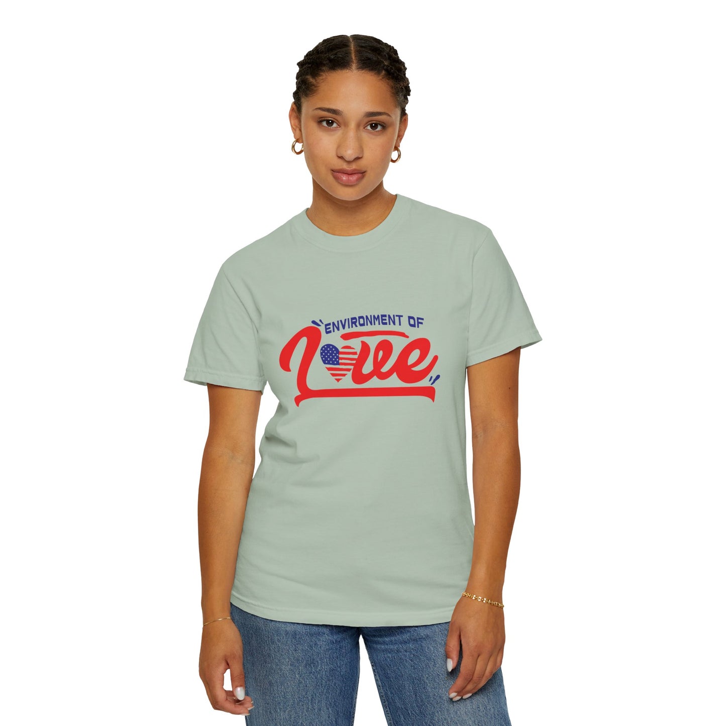 Unisex Garment-Dyed T-shirt - 'Environment of Love' - Comfortable and Stylish for All Occasions