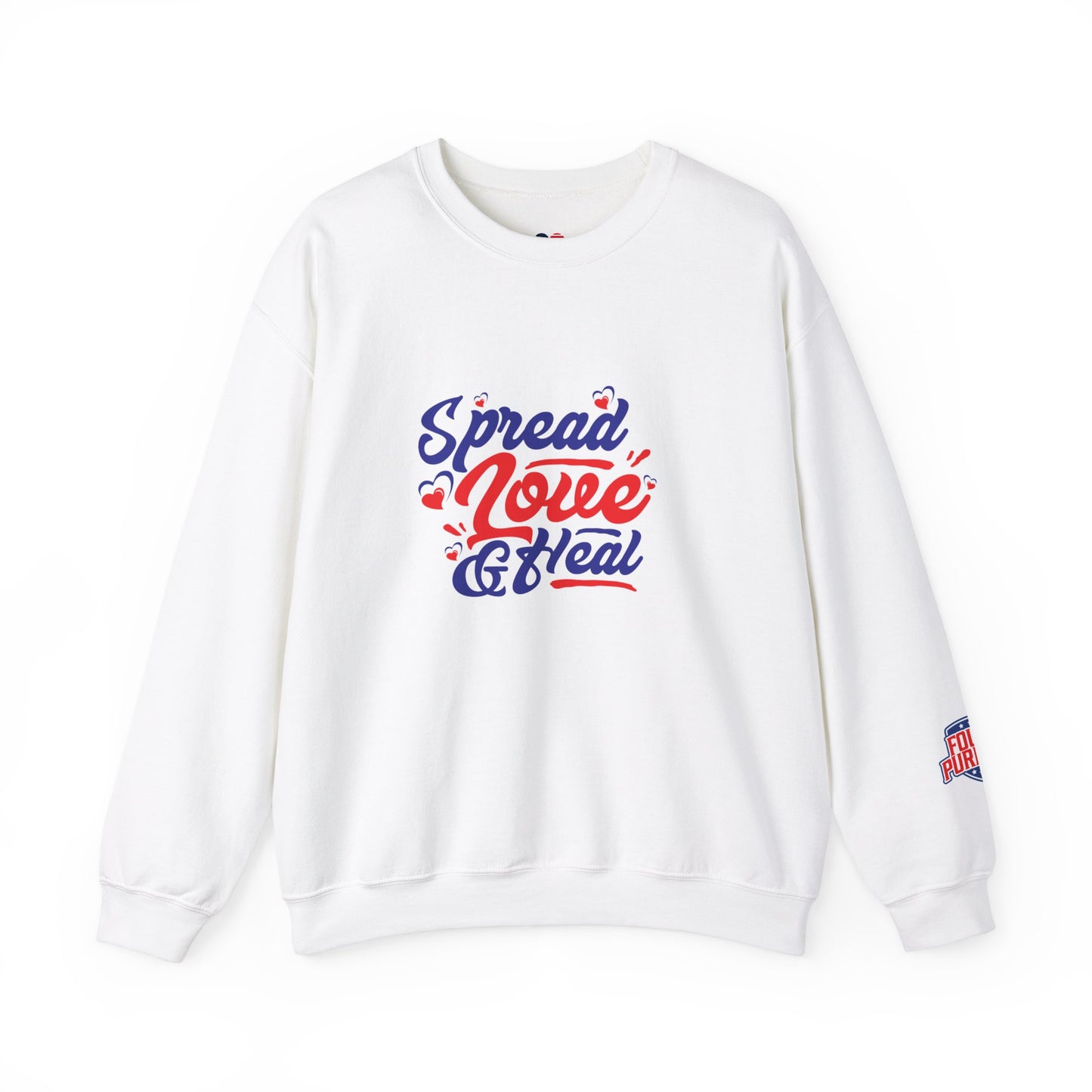 Spread Love And Heal Unisex Crewneck Sweatshirt - Cozy Affirmation Apparel