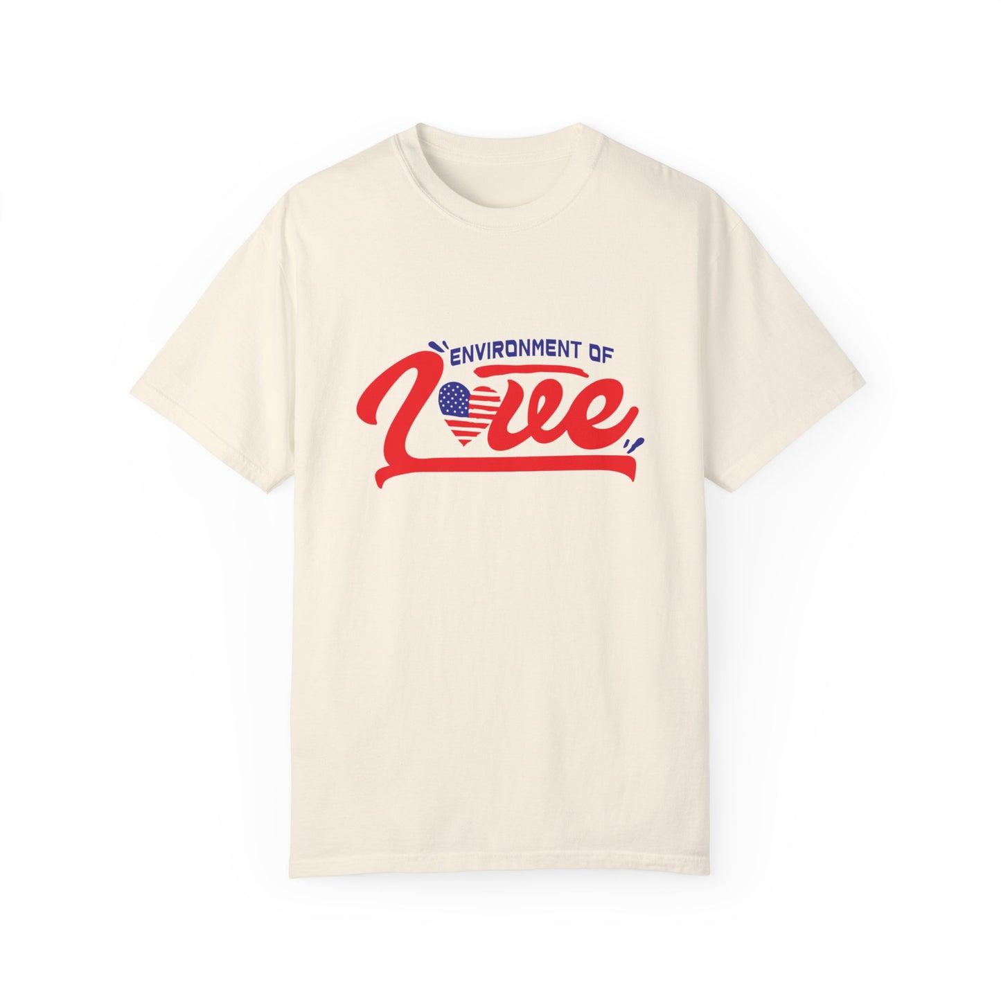 Unisex Garment-Dyed T-shirt - 'Environment of Love' - Comfortable and Stylish for All Occasions