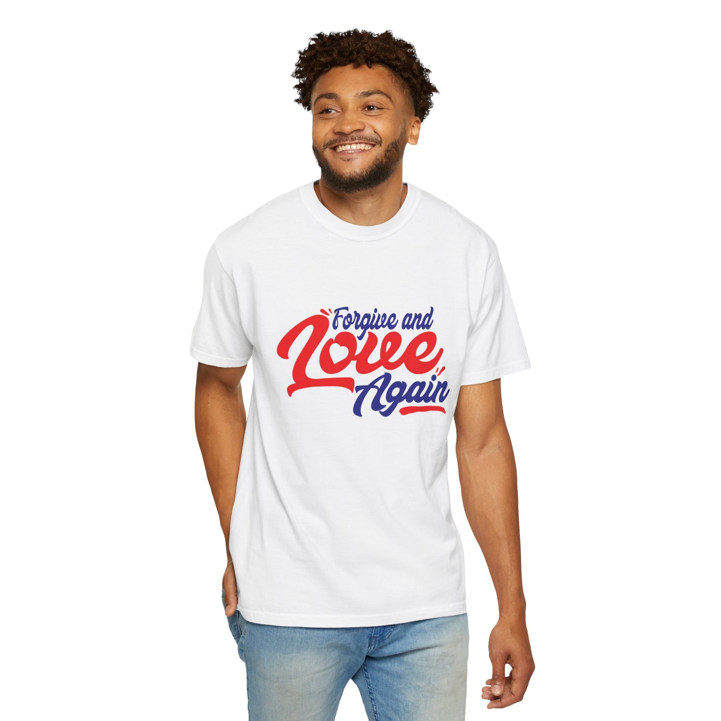 Unisex Love Again Garment-Dyed T-Shirt - Forgive & Celebrate Love