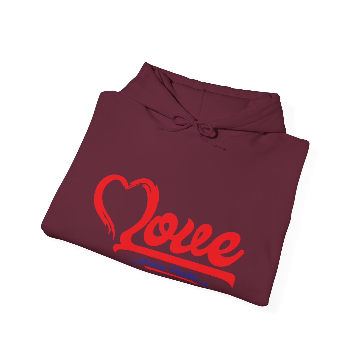 Love Over Hate Hoodie - Unisex Heavy Blend™ Sweatshirt for Comfort & Style