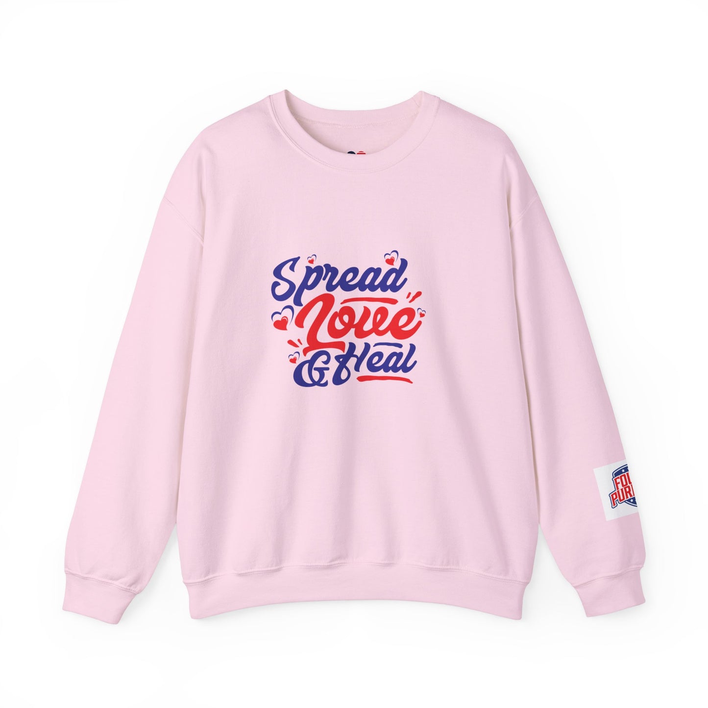 Spread Love And Heal Unisex Crewneck Sweatshirt - Cozy Affirmation Apparel