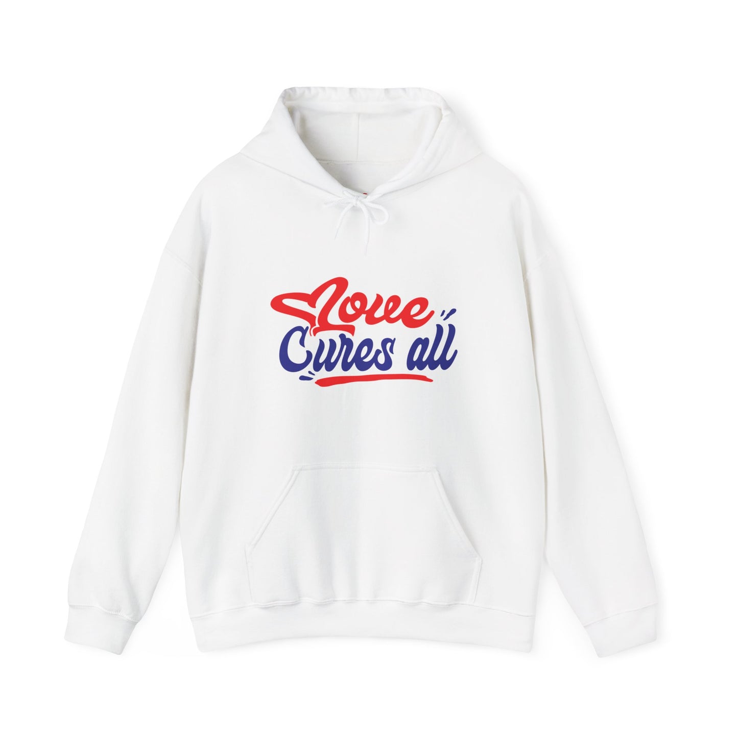 Love Cures All Unisex Hooded Sweatshirt - Cozy Comfort for Supportive Souls