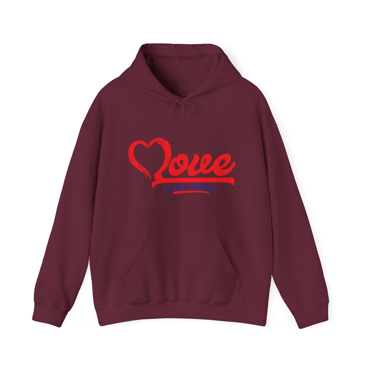 Love Over Hate Hoodie - Unisex Heavy Blend™ Sweatshirt for Comfort & Style