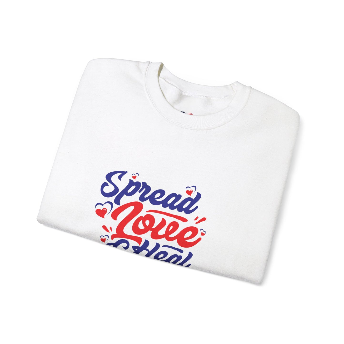 Spread Love And Heal Unisex Crewneck Sweatshirt - Cozy Affirmation Apparel