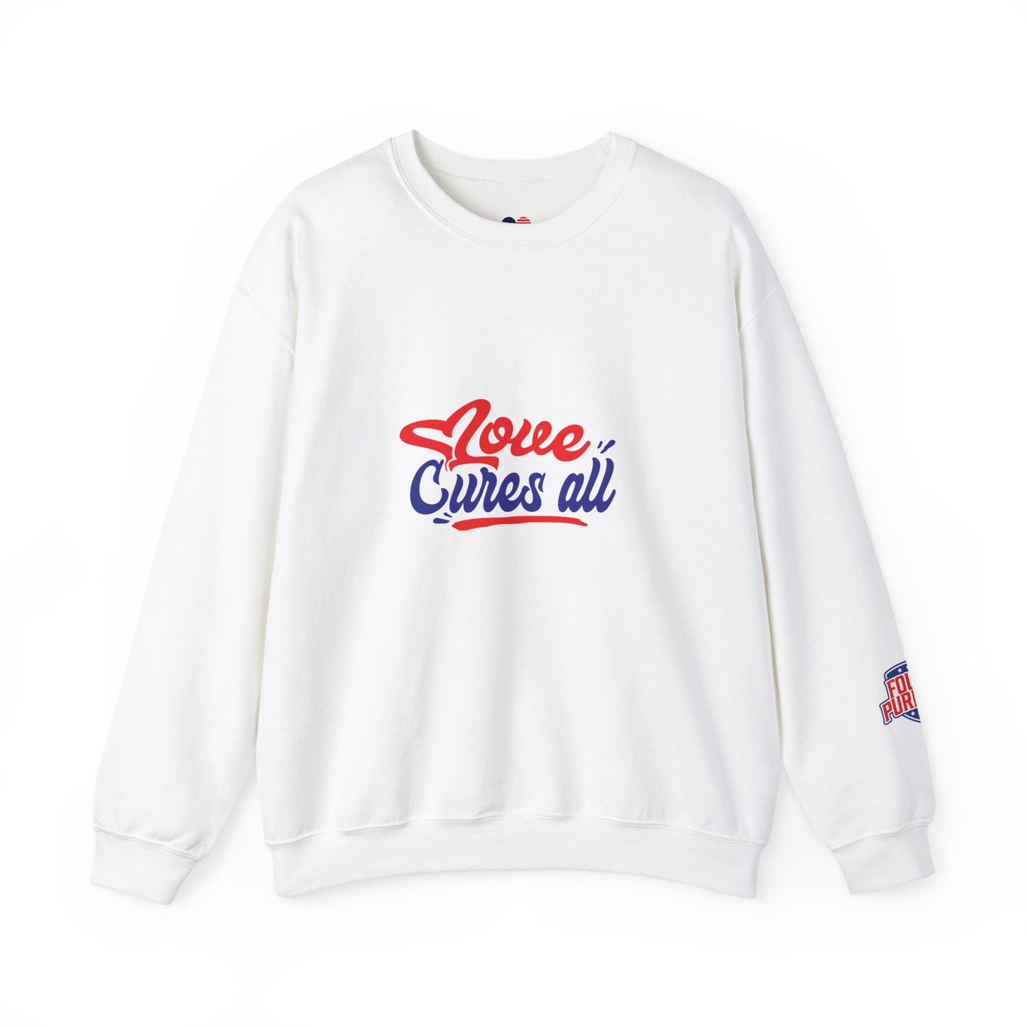 Love Cures All Unisex Crewneck Sweatshirt - Cozy Affirmation Apparel