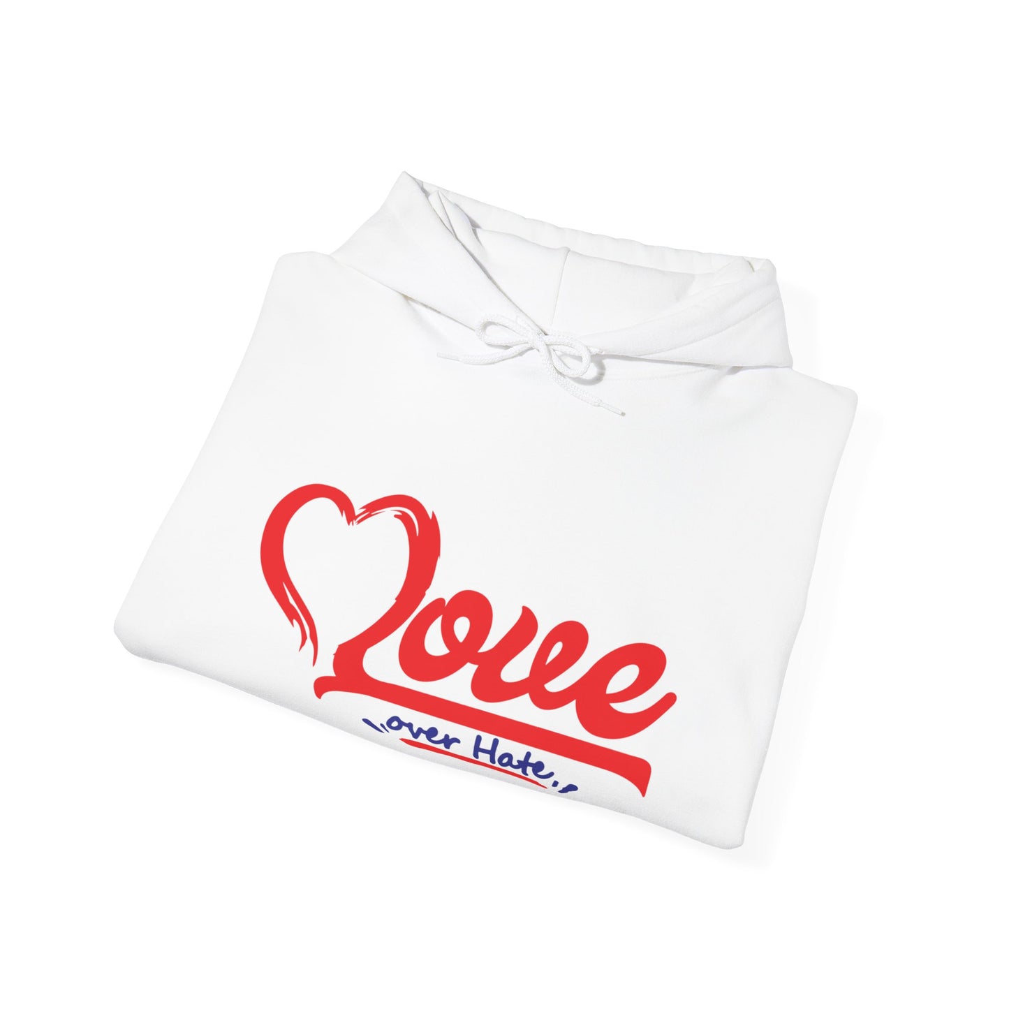 Love Over Hate Hoodie - Unisex Heavy Blend™ Sweatshirt for Comfort & Style