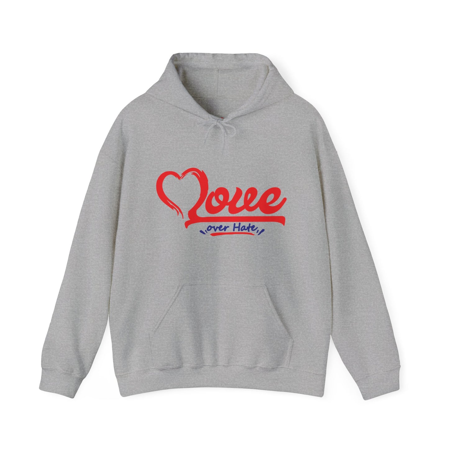 Love Over Hate Hoodie - Unisex Heavy Blend™ Sweatshirt for Comfort & Style