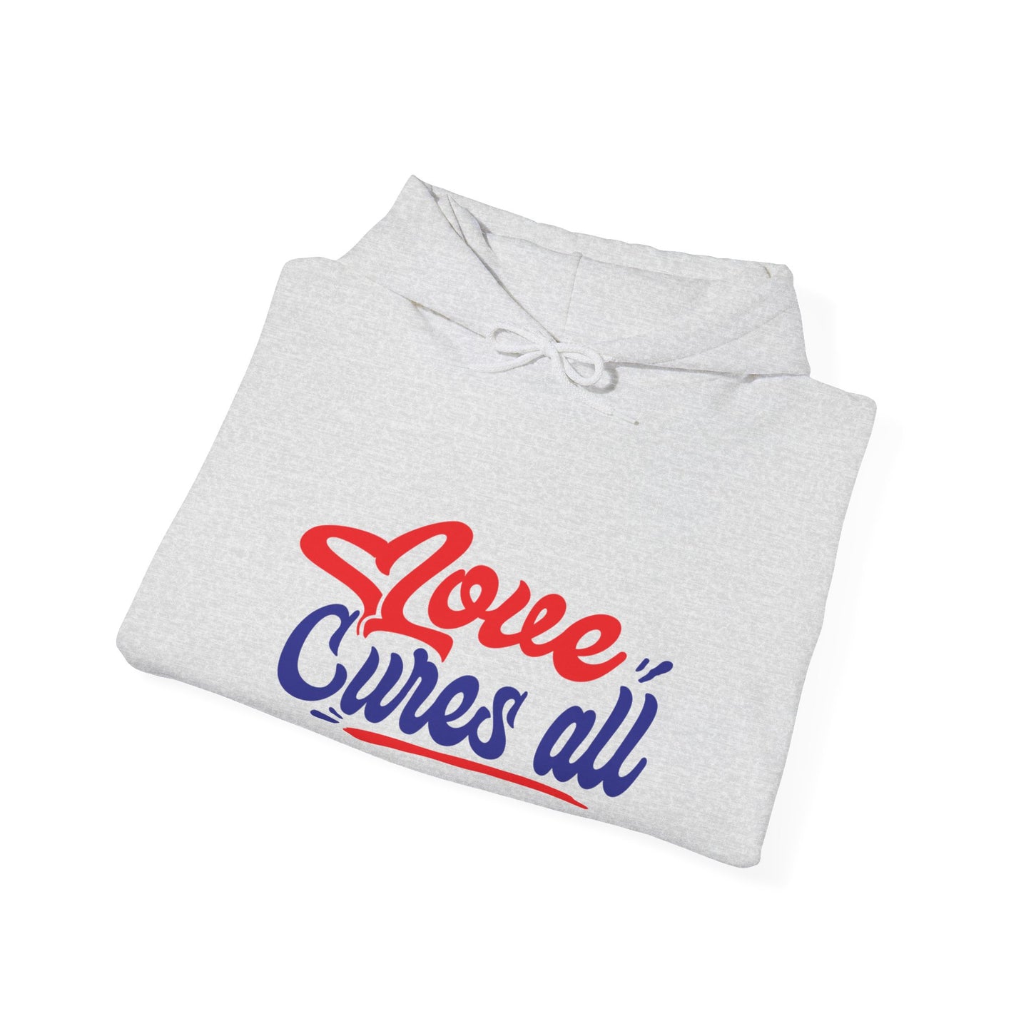 Love Cures All Unisex Hooded Sweatshirt - Cozy Comfort for Supportive Souls