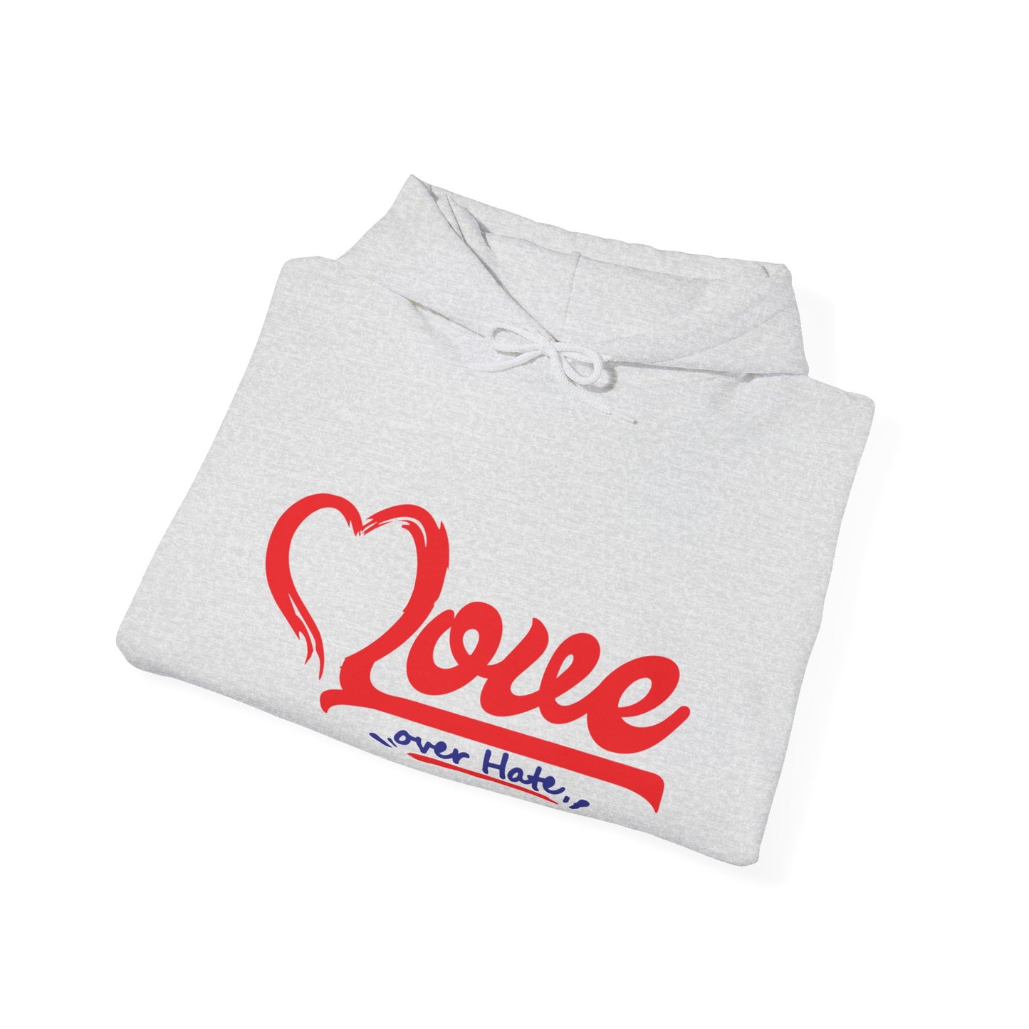 Love Over Hate Hoodie - Unisex Heavy Blend™ Sweatshirt for Comfort & Style