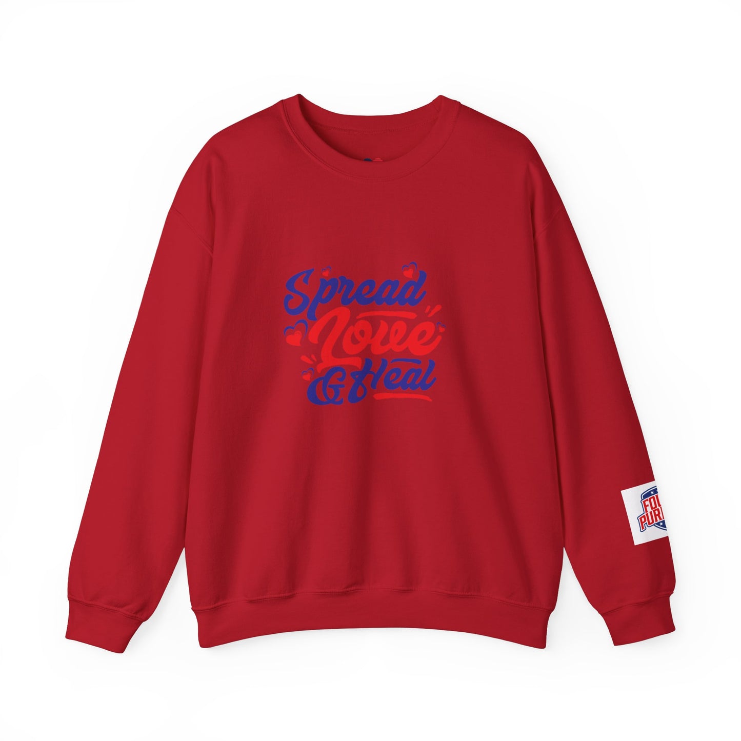 Spread Love And Heal Unisex Crewneck Sweatshirt - Cozy Affirmation Apparel