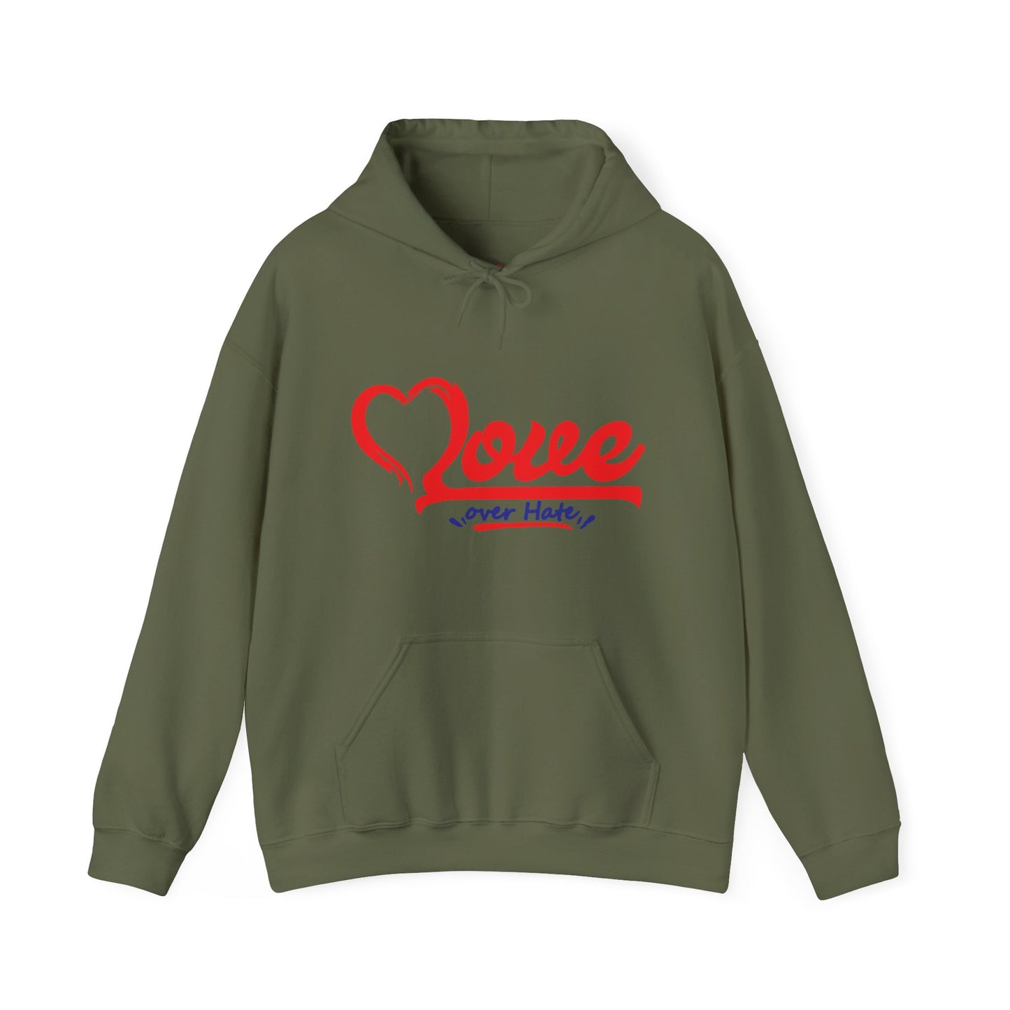 Love Over Hate Hoodie - Unisex Heavy Blend™ Sweatshirt for Comfort & Style